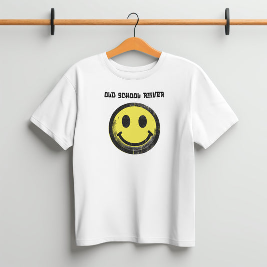 Yellow face unisex t-shirt for ravers. Different designs - Old school raver / S - T-shirt
