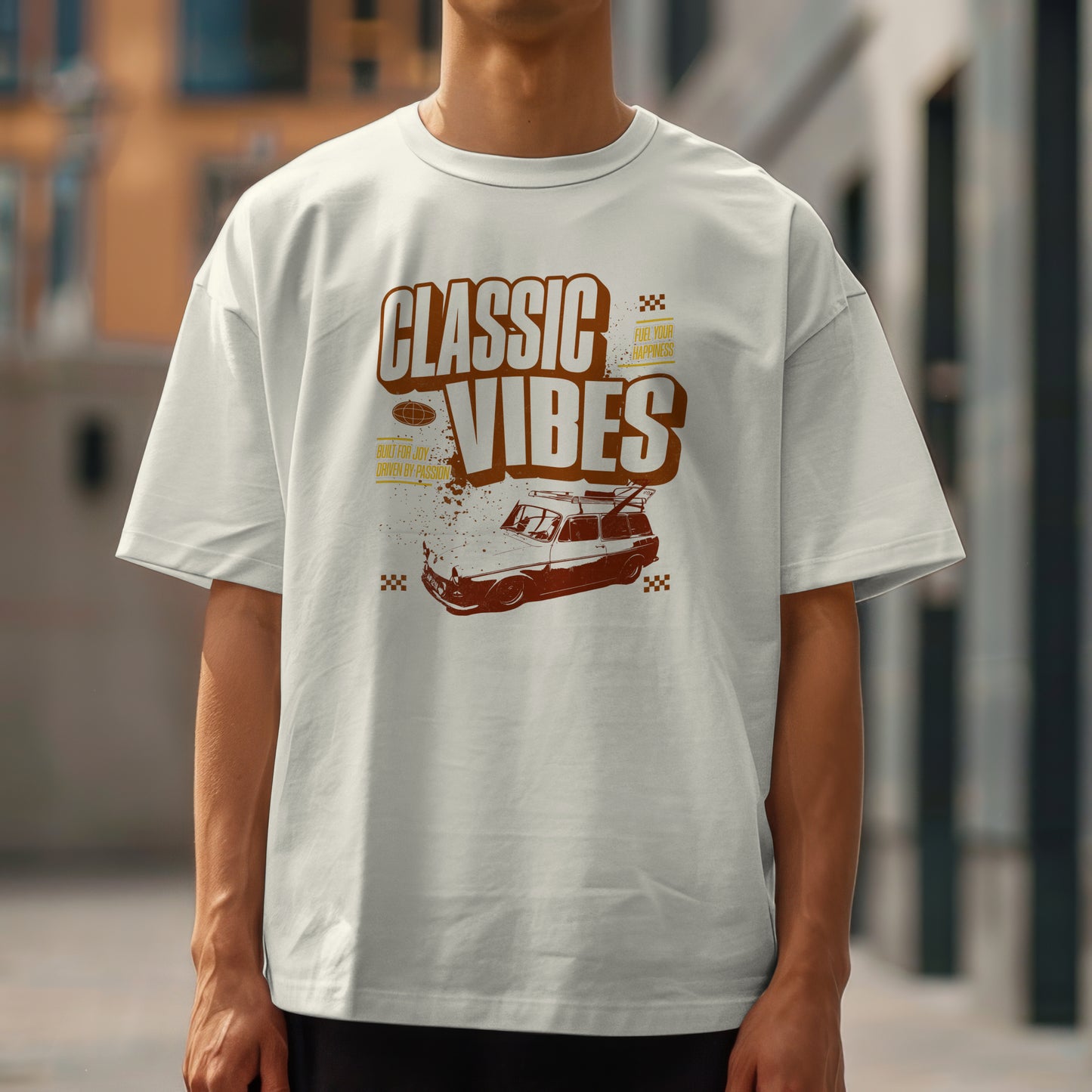 Classic vibes unisex t-shirt. Different designs - White / S / Square