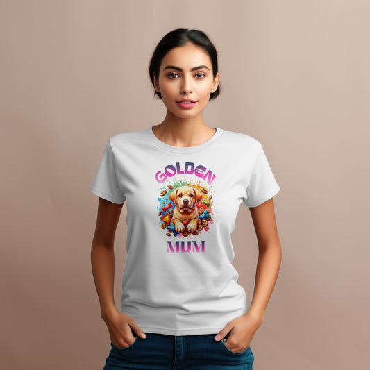 T- shirt for Golden Retriever mum. Great gift for mother’s day - T-shirt