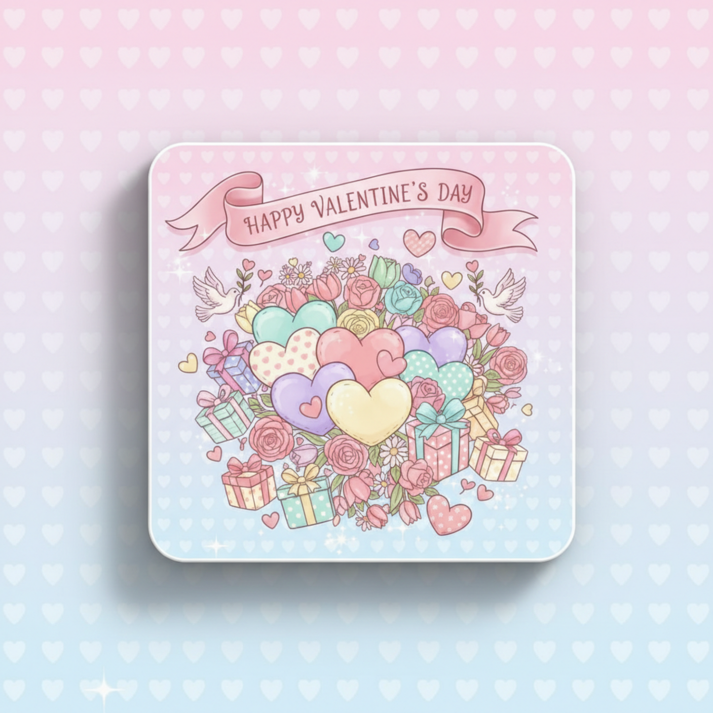 Sip Happens ☕✨ – Ceramic Love Mugs & Washable Coasters for Everyday Romance 7 - Coaster