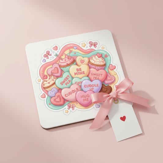 Sip Happens ββ¨ β Ceramic Love Mugs & Washable Coasters for Everyday Romance 9 - Coaster
