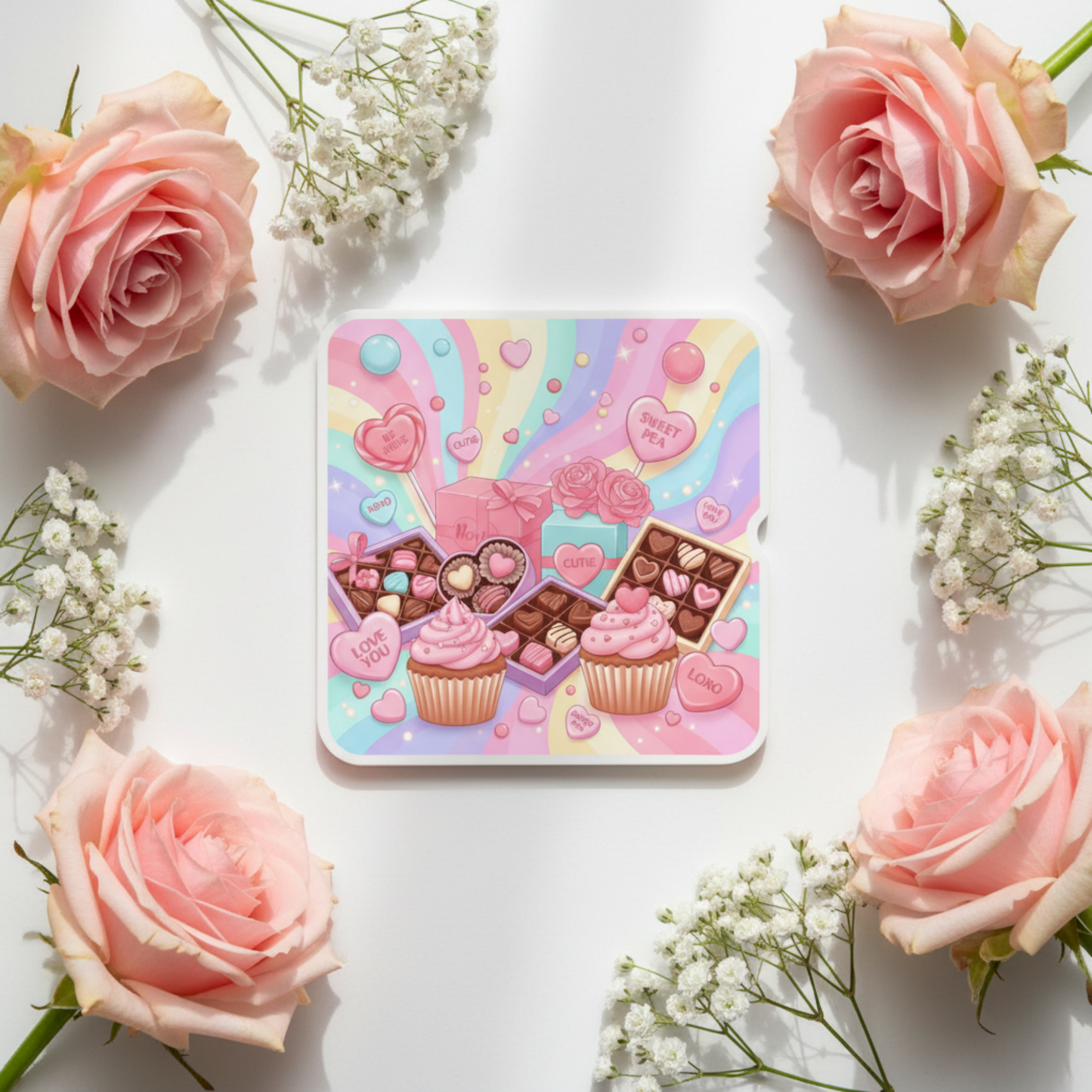 Sip Happens ☕✨ – Ceramic Love Mugs & Washable Coasters for Everyday Romance 11 - Coaster