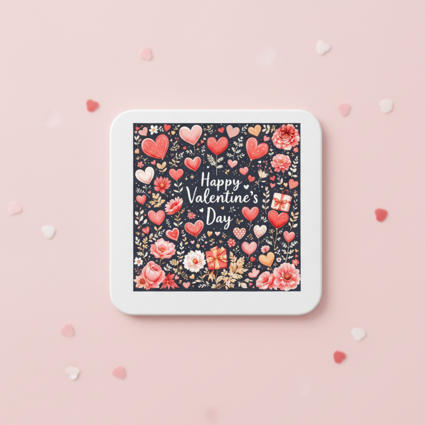 Sip Happens ☕✨ – Ceramic Love Mugs & Washable Coasters for Everyday Romance 1 - Coaster