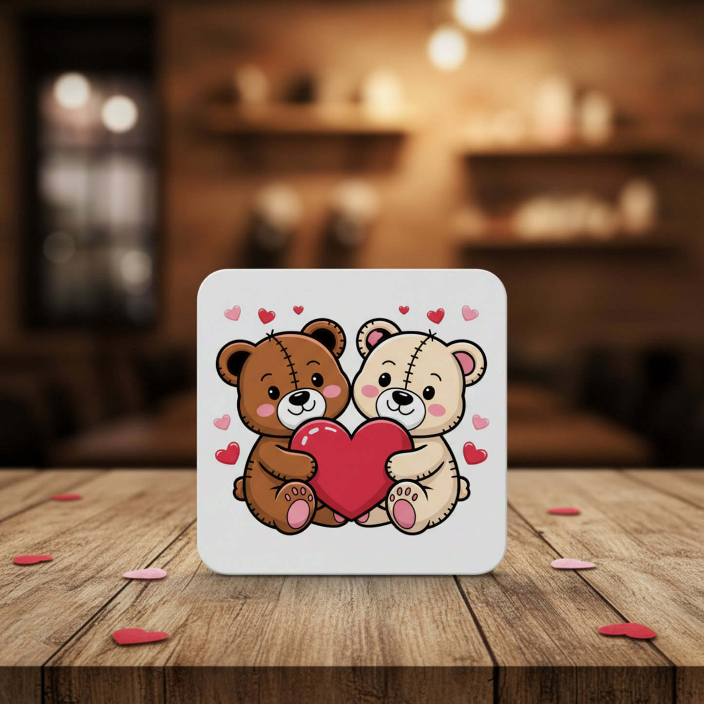 Sip Happens ☕✨ – Ceramic Love Mugs & Washable Coasters for Everyday Romance 4 - Coaster