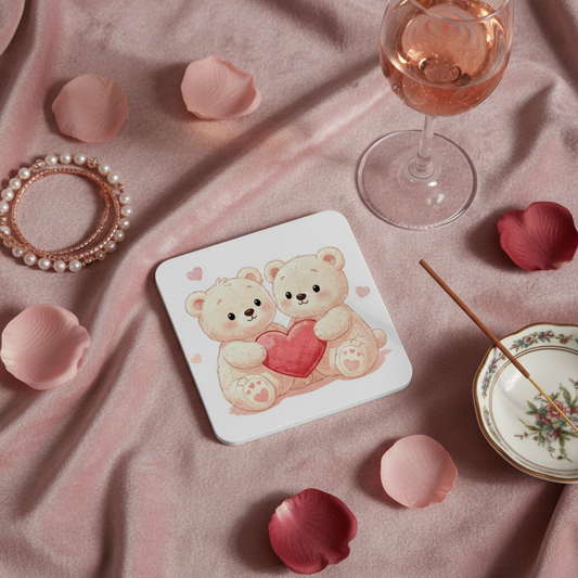 Sip Happens ββ¨ β Ceramic Love Mugs & Washable Coasters for Everyday Romance 2 - Coaster