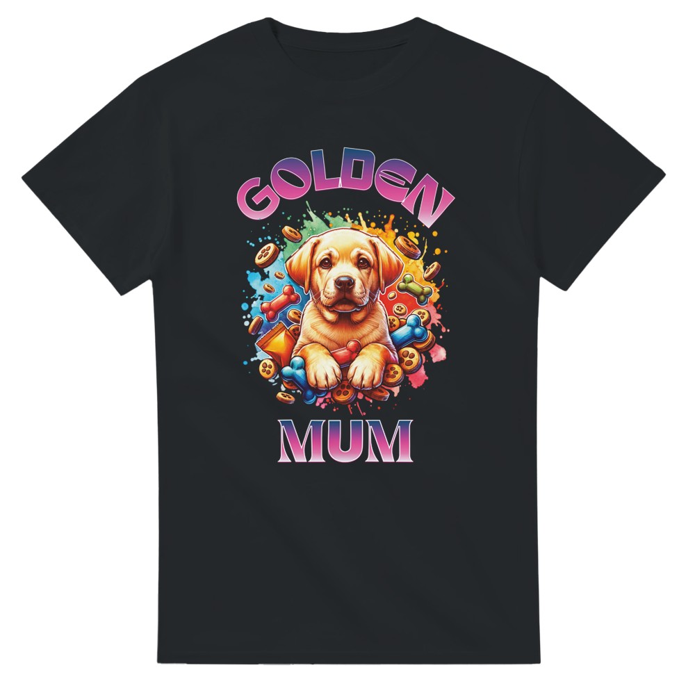 T- shirt for Golden Retriever mum. Great gift for mother’s day - Black / S - T-shirt