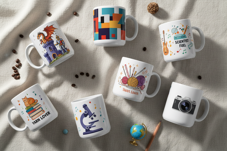 Various mugs