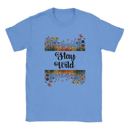 Stay Wild - Floral t shirt funny aesthetic t-shirts for preppy style lovers wildflowers