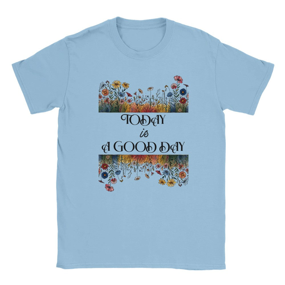 Today is a good day - Unisex t shirt aesthetic floral t-shirts for preppy style lovers - Light Blue / S - T-shirt