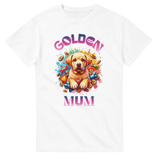 T- shirt for Golden Retriever mum. Great gift for mother’s day - White / S - T-shirt