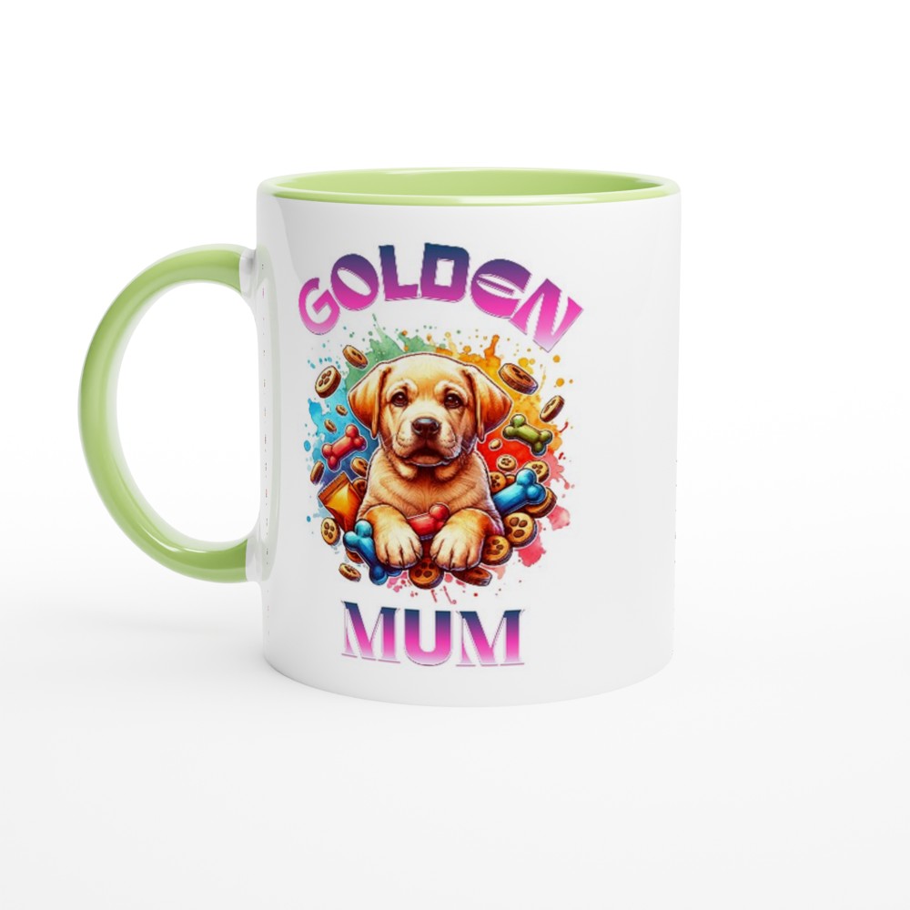 Cute Golden Retriever mum mug. Great gift for mother’s day. - Ceramic Green - Print Material