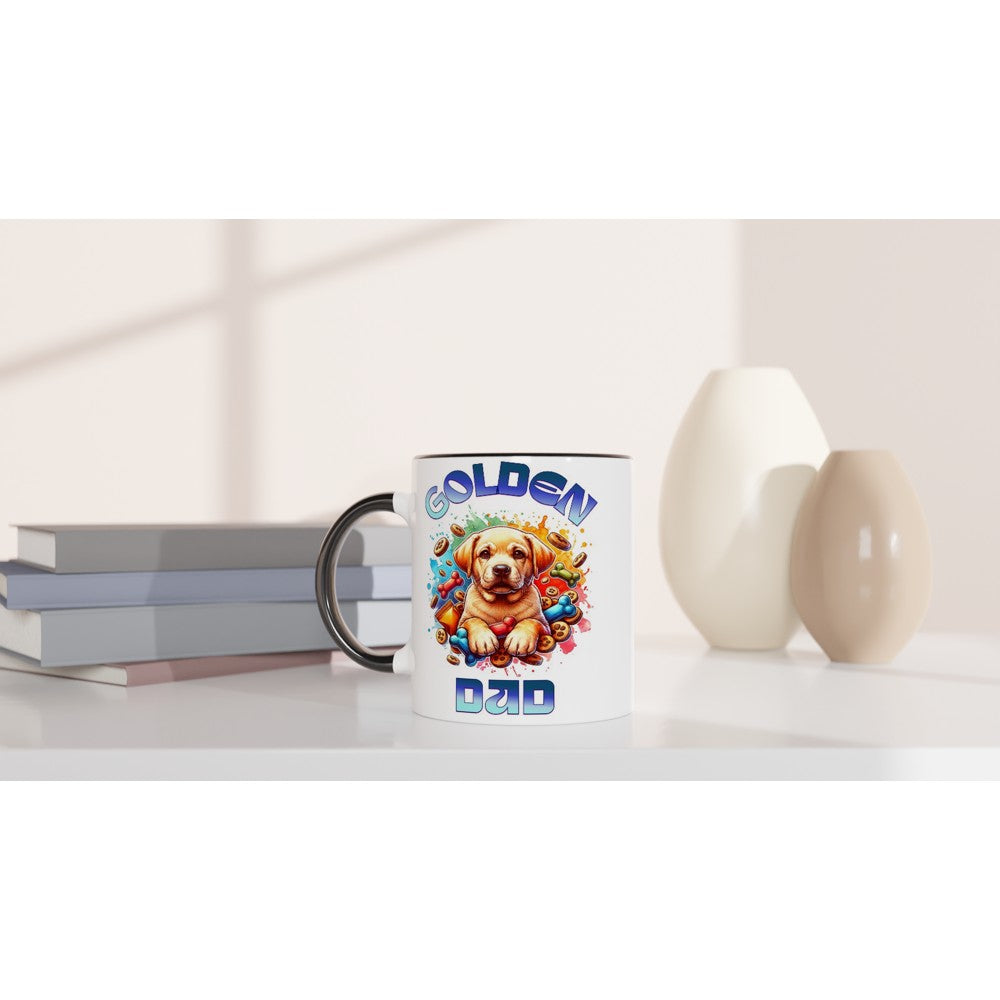 Cute Golden Retriever dad mug. Great gift for father’s day. - Print Material