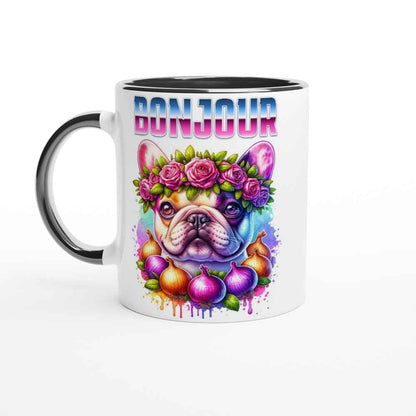French Bulldog Floral 250ml Ceramic Mug – Beautiful Colourful Gift for Frenchie Lovers