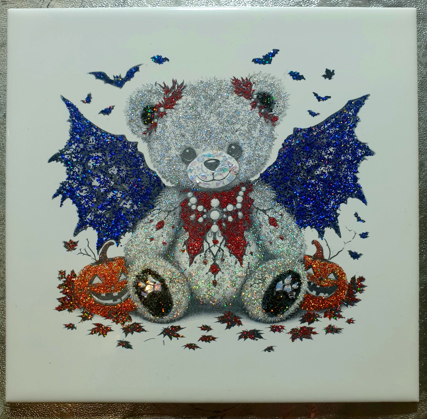 Spooky Cuteness Collection – Gothic Teddy Bears for Halloween! - Tile / Teddy 1 - T-shirt