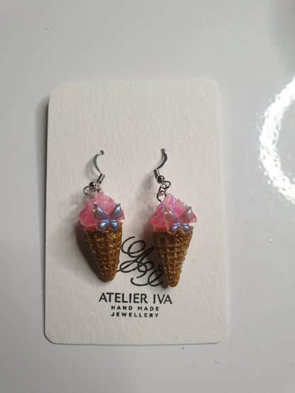Ice Cream Cone Dangle Earrings - J & I Vision