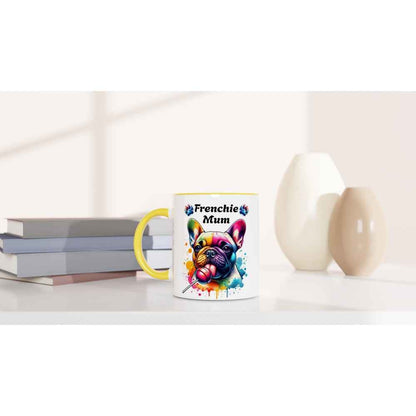 Frenchie Mum Ceramic Mug – French Bulldog Licking a Lollipop | Cute Gift for Frenchie Mums