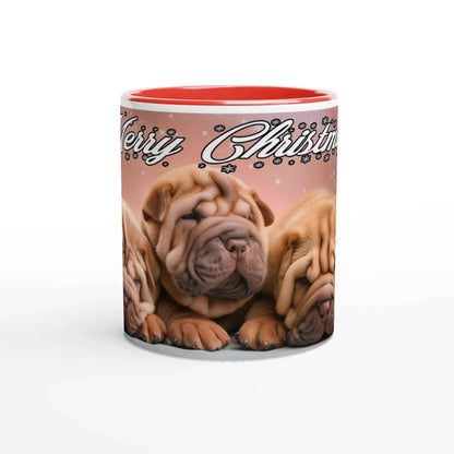 Merry Wrinkly Christmas 250ml Ceramic Mug – Funny Festive Gift for Wrinkly Dog Lovers