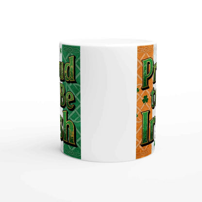 Celtic Shamrock Mug – Bold “Proud to Be Irish” Tea & Coffee Cup