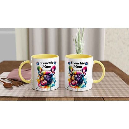 Frenchie Mum Ceramic Mug – French Bulldog Licking a Lollipop | Cute Gift for Frenchie Mums
