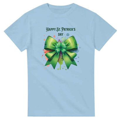 Unisex St Patrick's Day Shamrock and Bow T-Shirt | Lucky Clover Tee | Perfect Gift