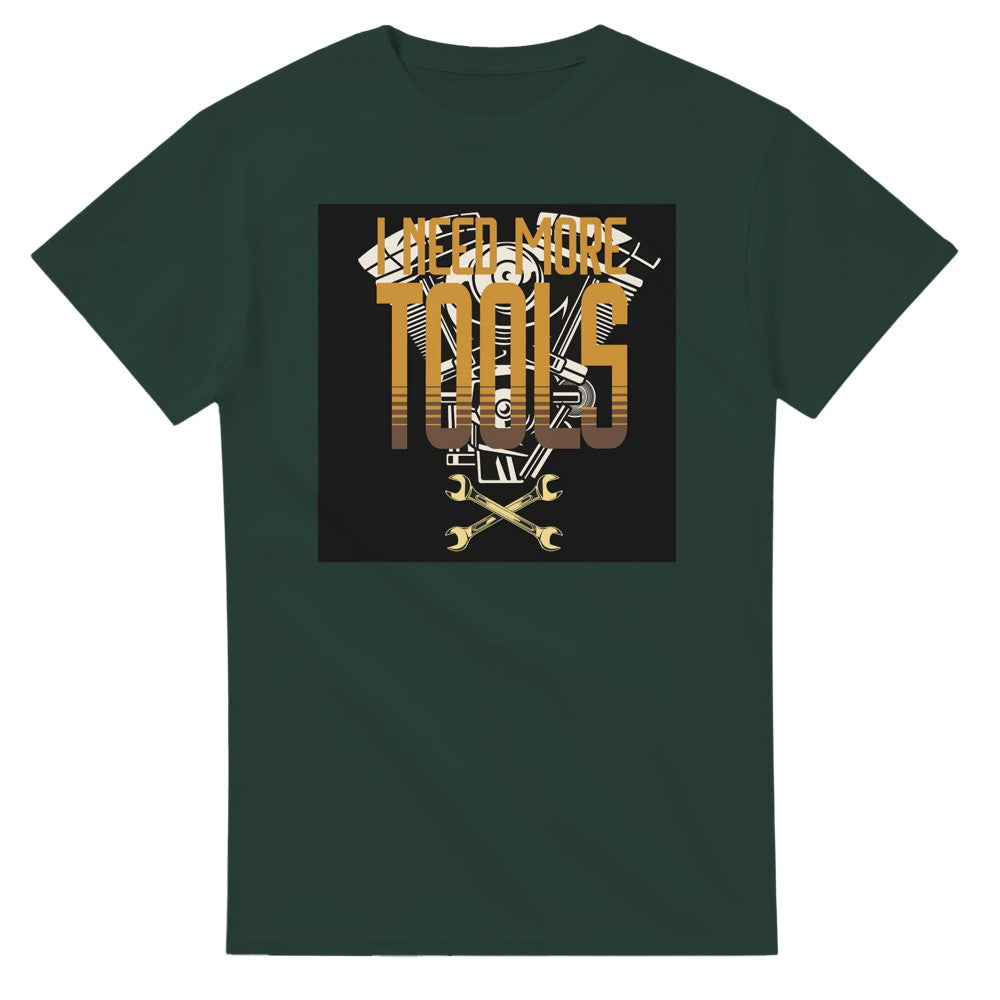 Mechanic’s cotton T-shirt Gift for mechanic I need more tools. - Forest Green / S - T-shirt