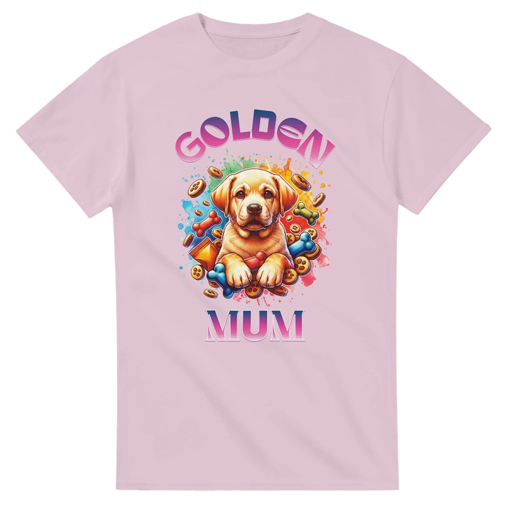 T- shirt for Golden Retriever mum. Great gift for mother’s day - Light Pink / S - T-shirt