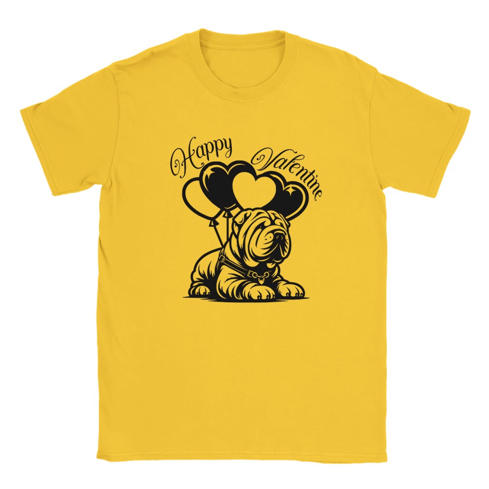 Romantic Shar Pei T-Shirt - Cute Valentine’s Gift - Soft Feel Tee - Daisy / S - T-shirt