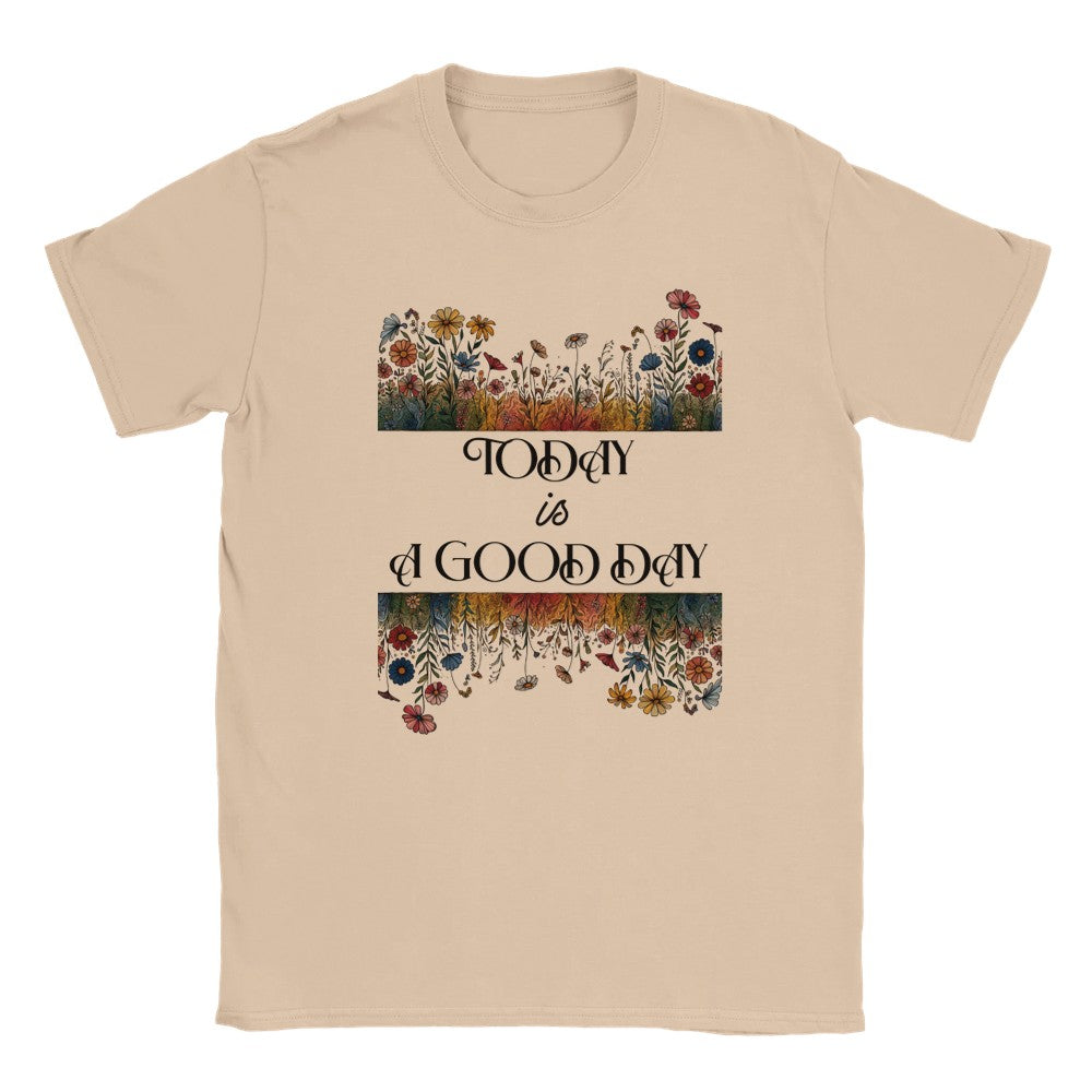 Today is a good day - Unisex t shirt aesthetic floral t-shirts for preppy style lovers - Natural / S - T-shirt