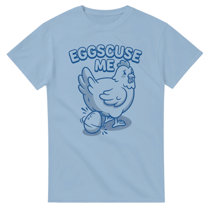 Funny Chicken T-Shirt | "Eggscuse Me" Graphic Tee | 100% Cotton Comfort