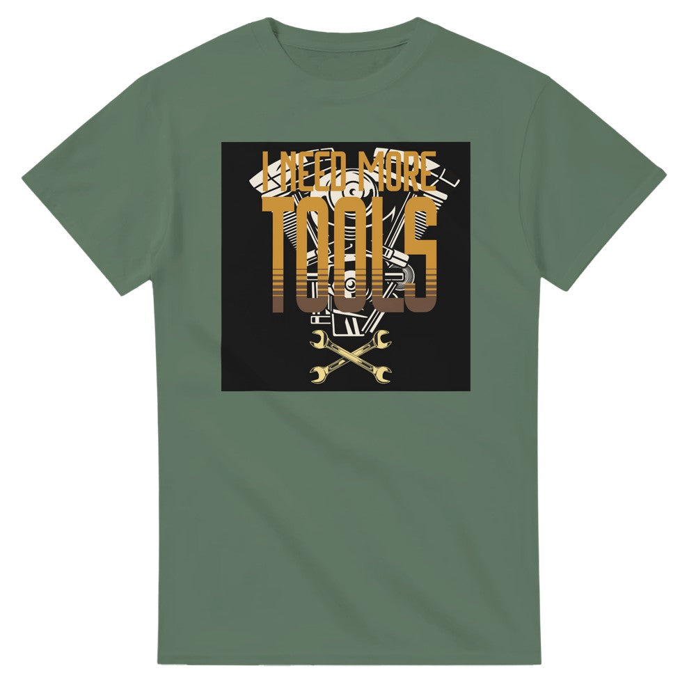 Mechanic’s cotton T-shirt Gift for mechanic I need more tools. - Military Green / S - T-shirt