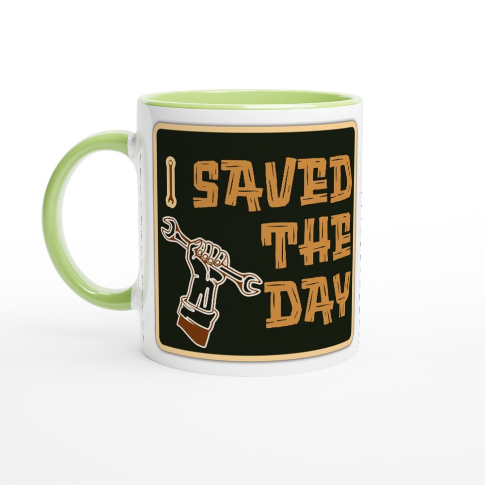 Funny Mug for mechanic White 250ml Ceramic Mug - Ceramic Green - Mug