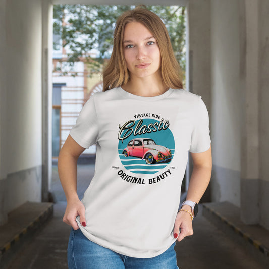 Classic original beauty unisex t-shirt. Different designs - S / White / Classic Bug - T-shirt