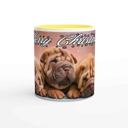 Merry Wrinkly Christmas 250ml Ceramic Mug – Funny Festive Gift for Wrinkly Dog Lovers