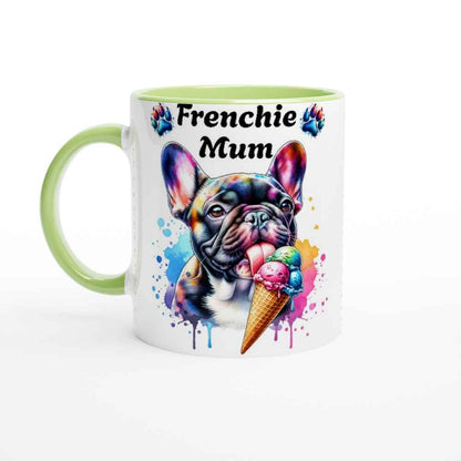 Cute Frenchie Mum 250ml Ceramic Mug – French Bulldog Licking Ice Cream | Gift for Frenchie Mums