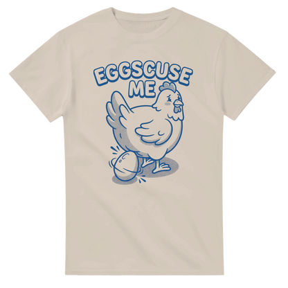 Funny Chicken T-Shirt | "Eggscuse Me" Graphic Tee | 100% Cotton Comfort