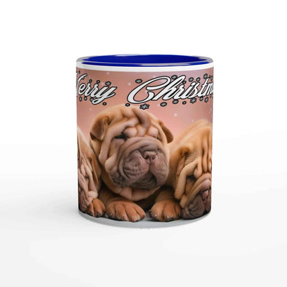Merry Wrinkly Christmas 250ml Ceramic Mug – Funny Festive Gift for Wrinkly Dog Lovers