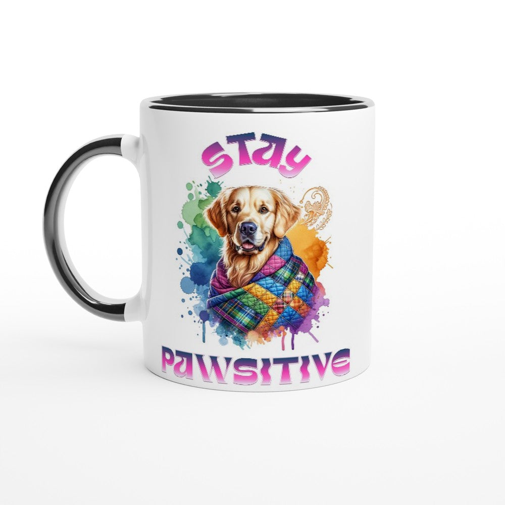 Golden Retriever Mug – Perfect Gift for Dog Lovers and Golden Enthusiasts - Ceramic Black - Print Material