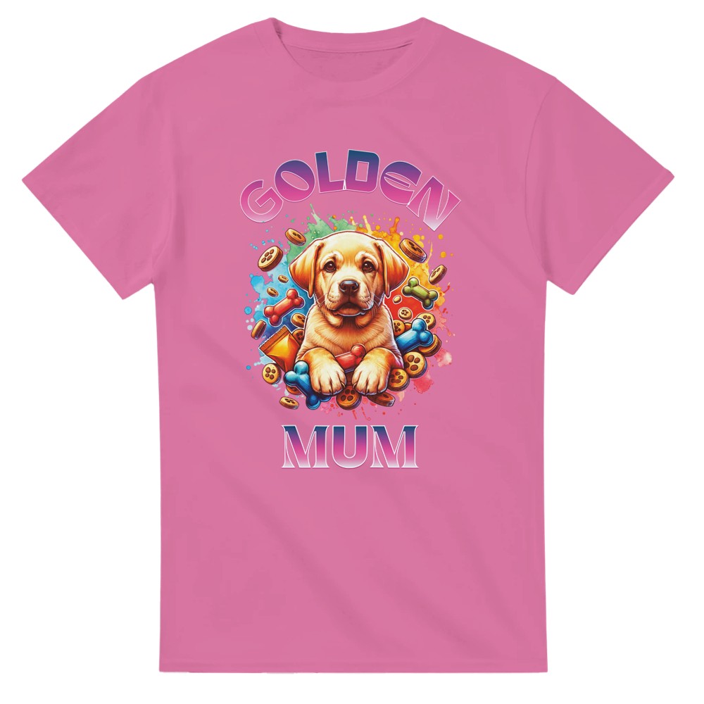 T- shirt for Golden Retriever mum. Great gift for mother’s day - Azalea / S - T-shirt