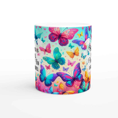 Ceramic Butterfly Mug – 250ml with Inspirational Quote for Animal Lovers