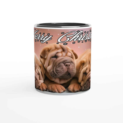 Merry Wrinkly Christmas 250ml Ceramic Mug – Funny Festive Gift for Wrinkly Dog Lovers
