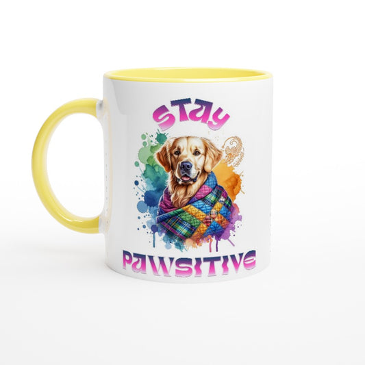 Golden Retriever Mug – Perfect Gift for Dog Lovers and Golden Enthusiasts - Ceramic Yellow - Print Material
