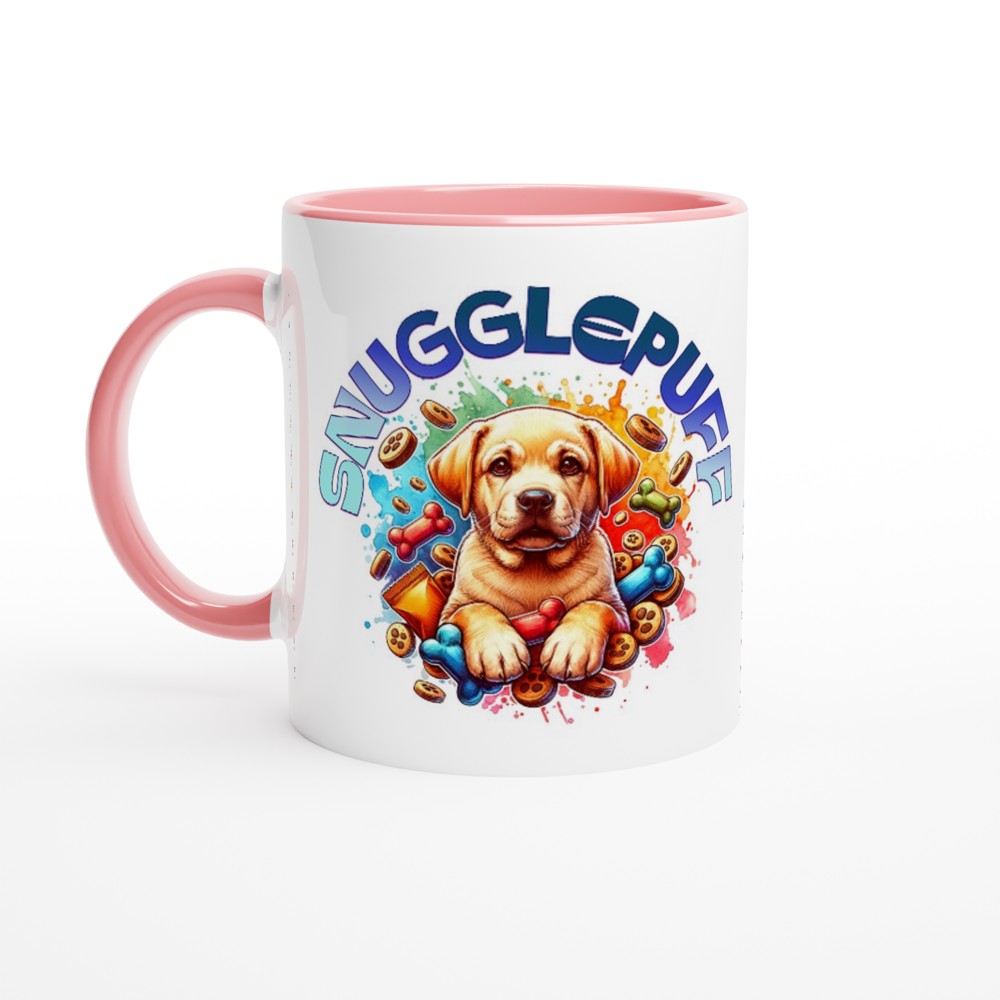 Snugglepuff Golden Retriever puppy Mug - Ceramic Pink - Print Material