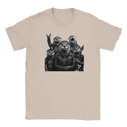 Metal Otter Shirt, Punk Rock Otter Band Tee, Funny Otter Graphic T-Shirt, Gothic Animal Shirt, Heavy Metal Wildlife Tee,  Unisex Gift