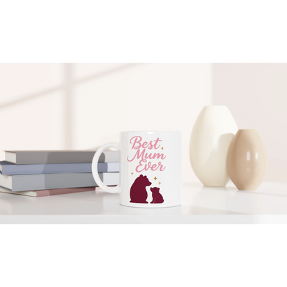 Best Mum Ever Mug – Mother’s Day Gift for Mum – 250ml White Ceramic Mama Bear Mug UK