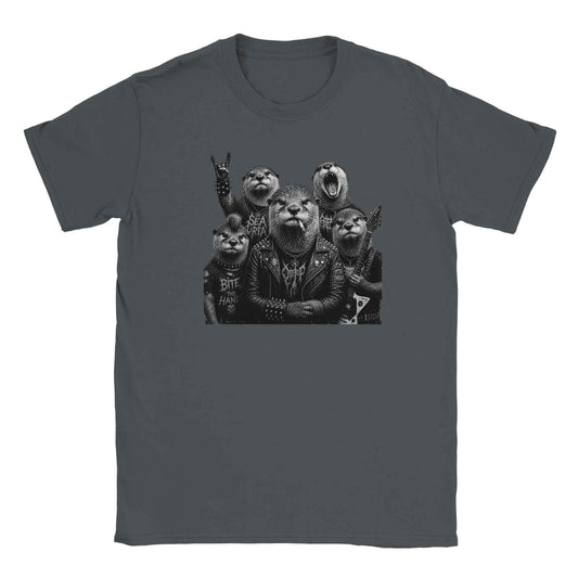 Metal Otter Shirt, Punk Rock Otter Band Tee, Funny Otter Graphic T-Shirt, Gothic Animal Shirt, Heavy Metal Wildlife Tee,  Unisex Gift