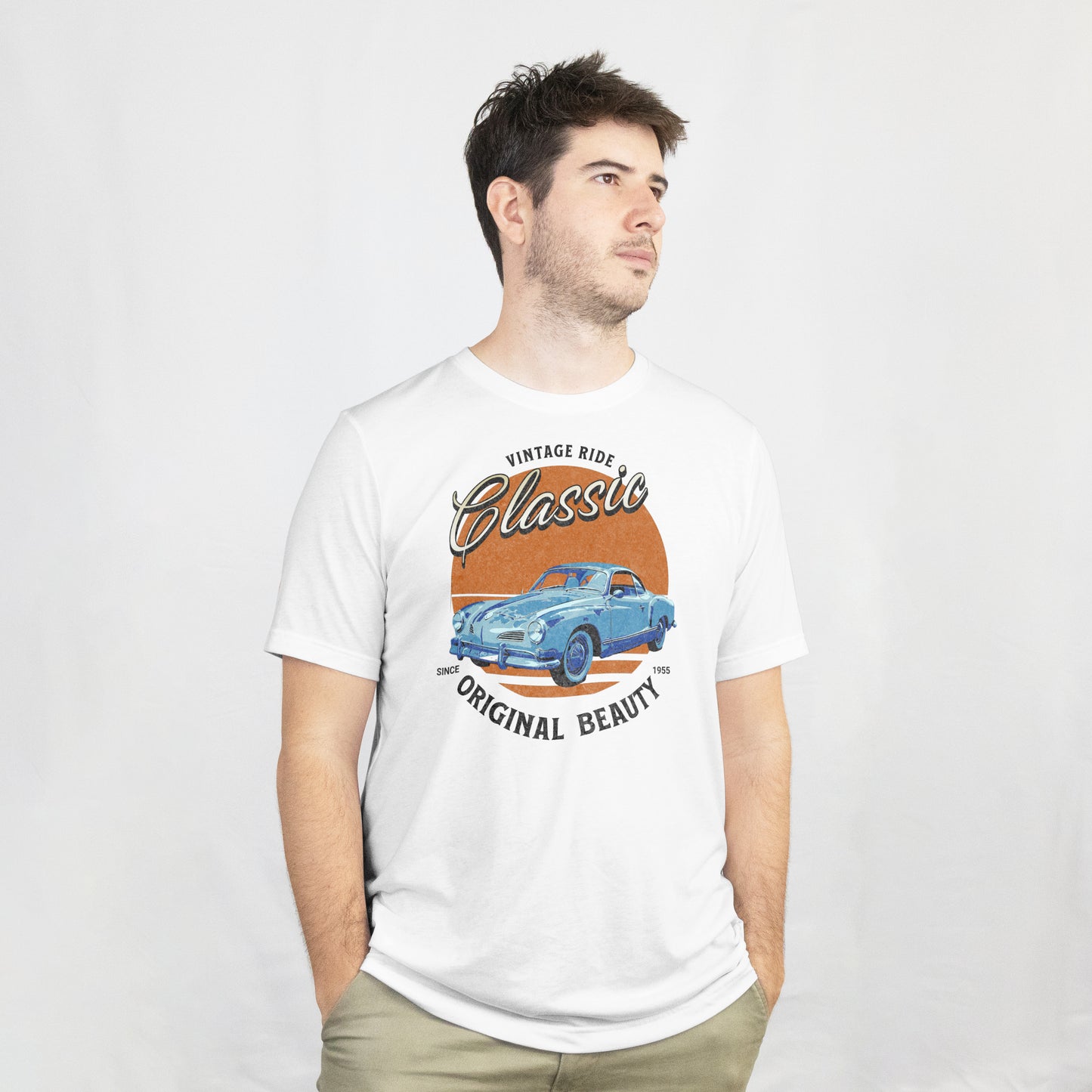 Classic original beauty unisex t-shirt. Different designs - S / White / Classic Ghia - T-shirt