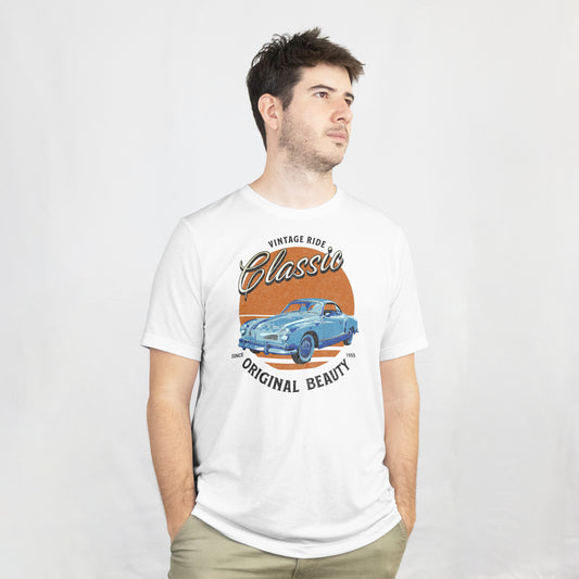 Classic original beauty unisex t-shirt. Different designs - S / White / Classic Ghia - T-shirt