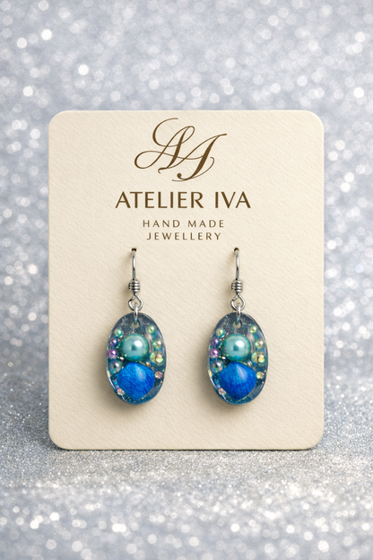 Ocean Pearl Resin Drop Earrings - J & I Vision