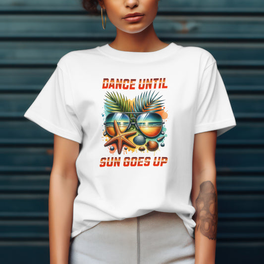 Dance until sun goes up Unisex Cotton T-Shirt – for ravers - Dance until sun goes up Hawaii / S - T-shirt