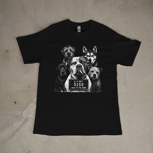 Gangster Dogs Mugshot Shirt Funny – Gritty Vintage Dog Lineup Graphic Tee